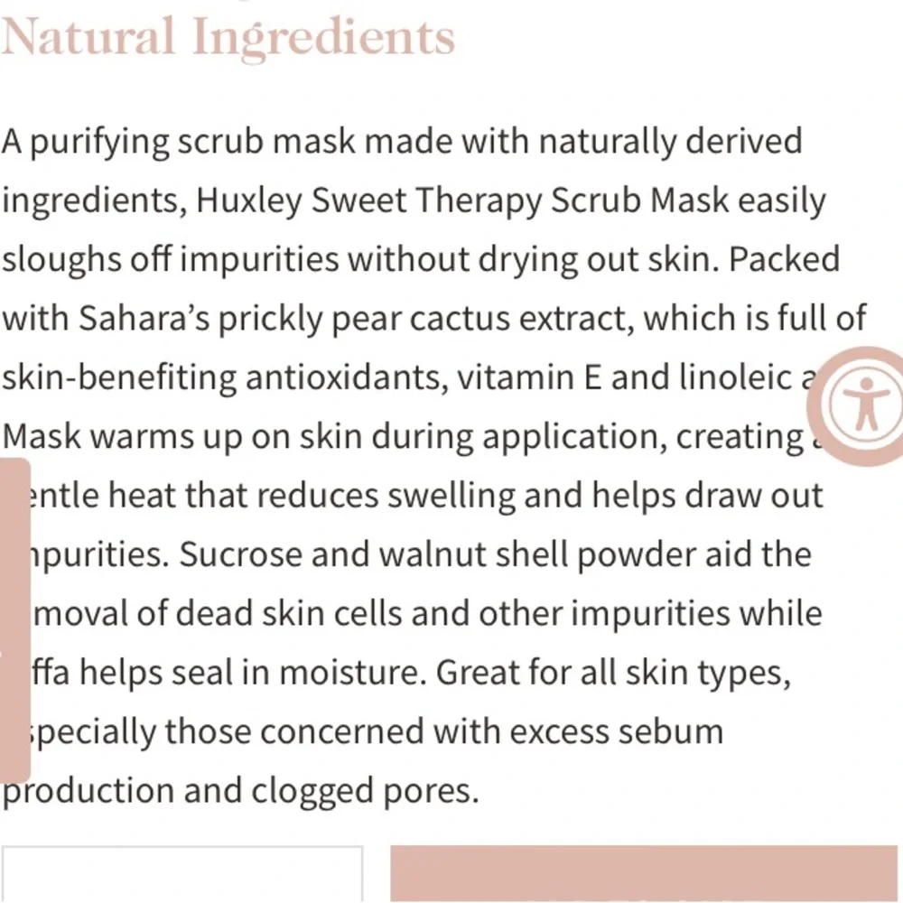 Huxley Secret of Sahara Scrub Mask Sweet Therapy 30 g 1.05 oz Exfoliate SEALED